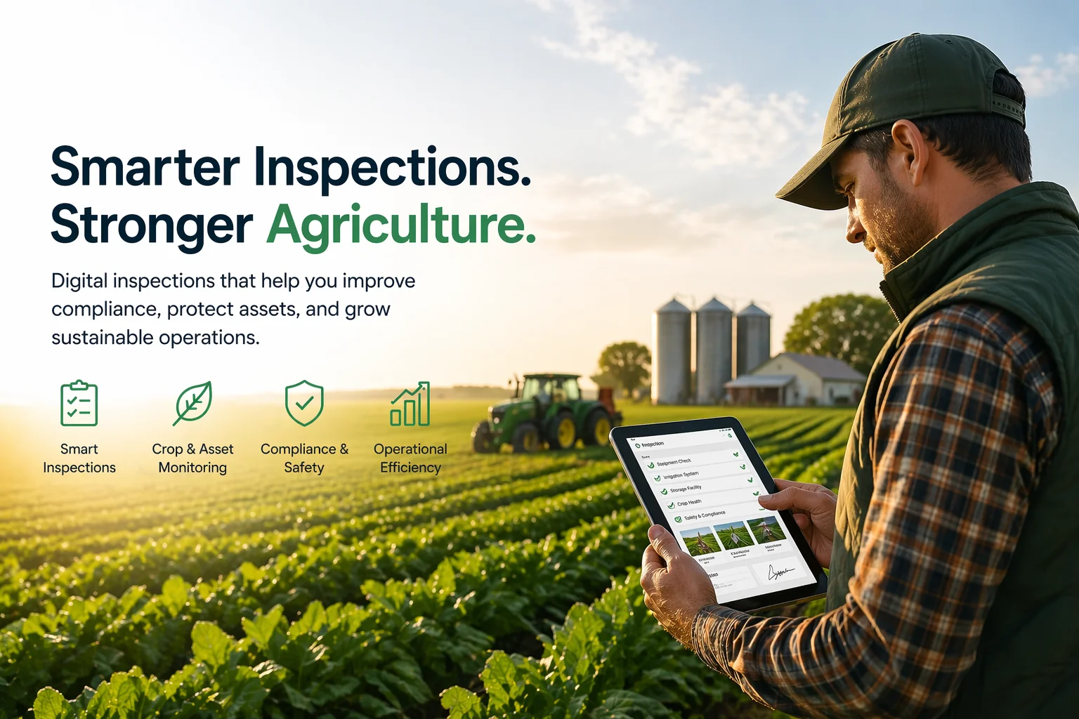 Pervidi mobile app showing a digital farm equipment inspection checklist